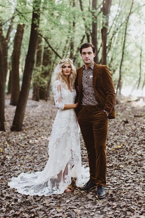 This Enchanting Forest Elopement Is Brimming With Edgy Wedding Fashion