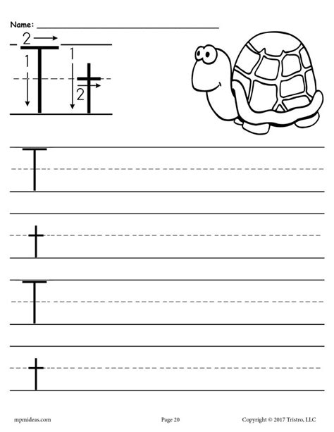 Free Printable Letter T Worksheets Preschool