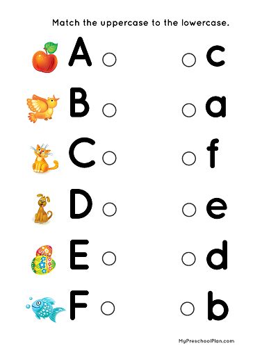 Matching Letters Worksheets For Preschoolers Eugene Glovers