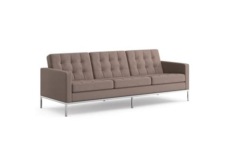 Supple aniline leathers made with natural oils and waxes instead of paints and polymers. Florence Knoll 3 Seater Sofa - Milia Shop