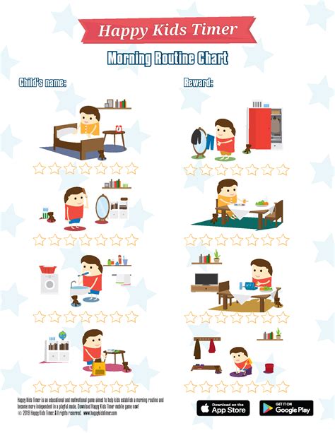 Download Free Printable Morning Routine Chart