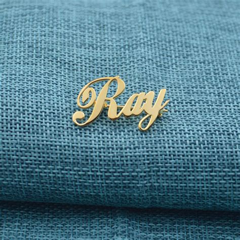Name Pin Gold Name Brooch Personalized Wedding Ts Custom Etsy