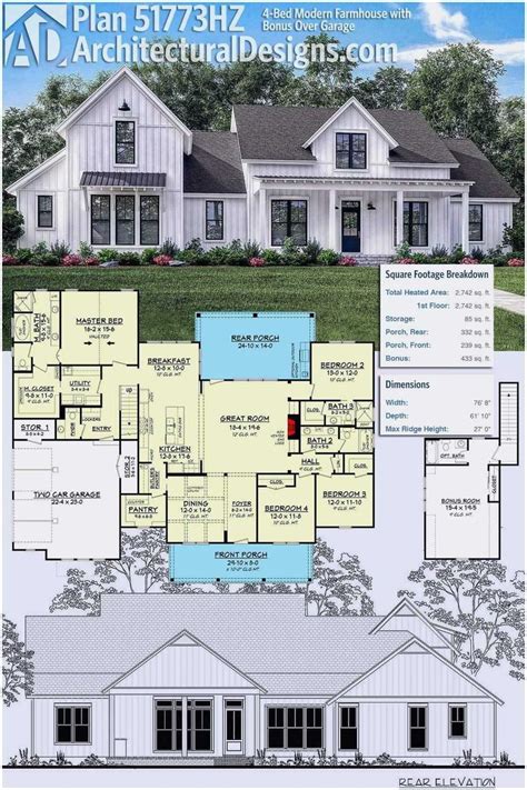 Open concept single story farmhouse plans fresh 31 best e ...