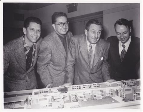 Walt Disney And Staff Look Over Scaled Buildings Old Disney Walt