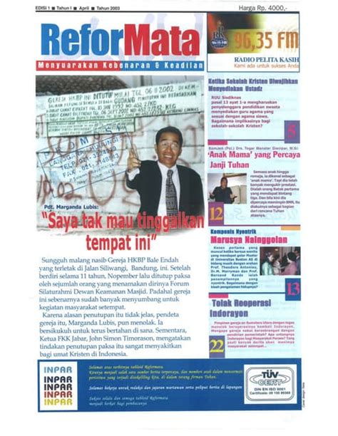 tabloid reformata edisi 1 april 2003
