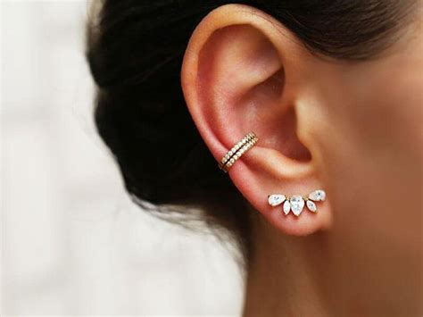 Garland Style Ear Studs Cz Diamond Earrings Earstud Earrings