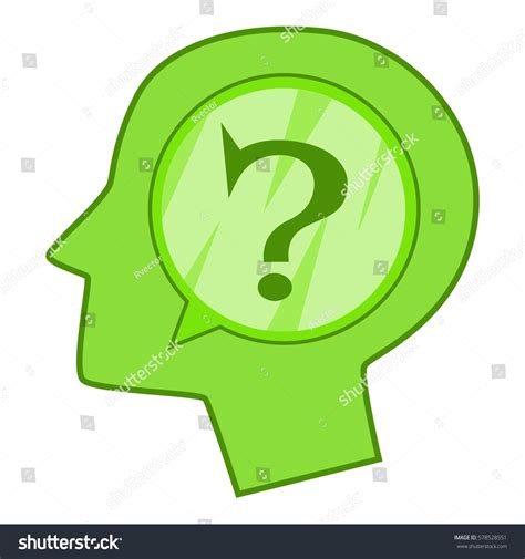 Head Silhouette Question Mark Inside Icon Stock Vector Royalty Free