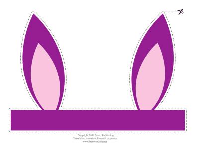Let your kids make their own bunny ears with our free printable template. Printable Purple Easter Bunny Ears