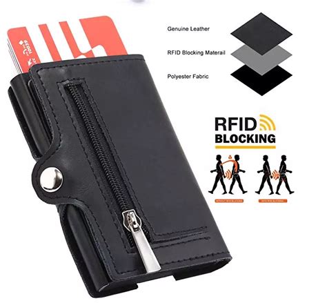 Minimalist Pu Leather Wallet Rfid Blocking Slim Credit Card Holder