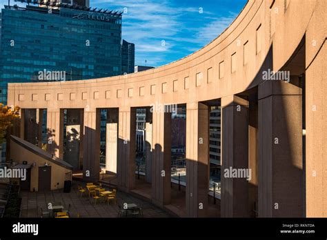 Vancouver Public Library Downtown Vancouver Bc Canada Stock Photo