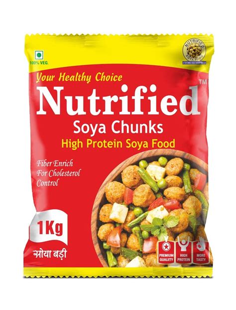 Nutrified Vegetarian Soya Chunks Vegetarian High Protein Soyabeans
