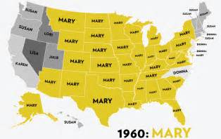 the most popular girls names state by state from 1960 to the present neatorama