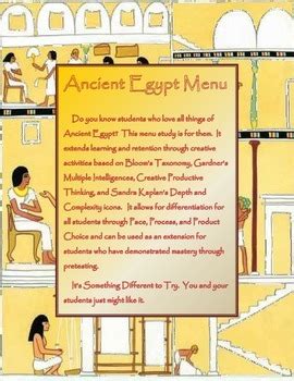 As popular as tiger nuts were, bread and beer formed the true bedrock of ancient egyptian cuisine. Ancient Egypt Menu by Something Different to Try | TpT