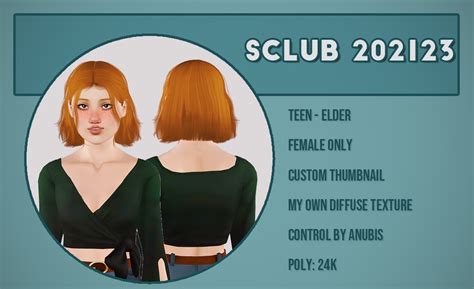 Poisonfireleafs Sclub Hairs Original Meshes By Emily Cc Finds