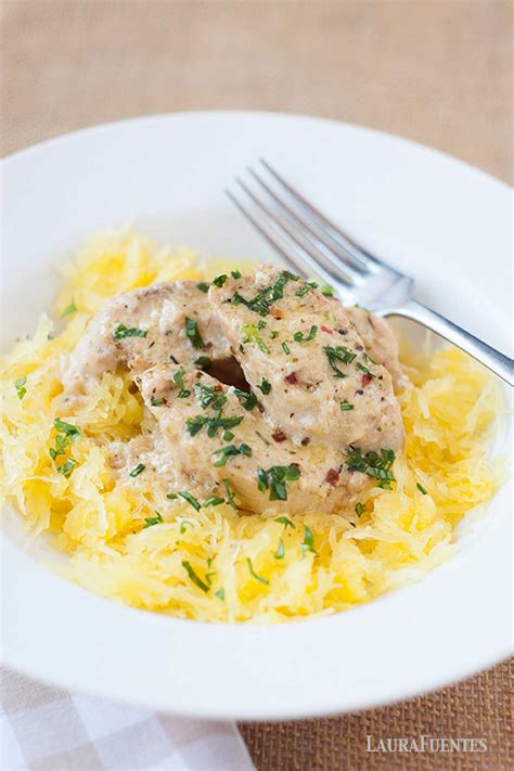 Garlic Butter Chicken With Spaghetti Squash Laura Fuentes