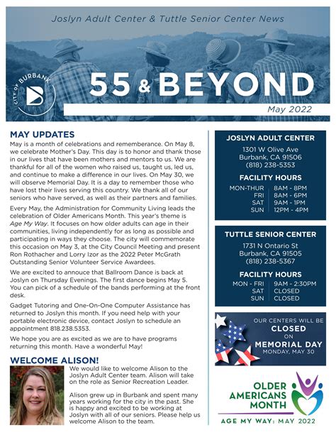 Beyond Joslyn And Tuttle May Newsletter By Burbank Parks And Recreation Issuu
