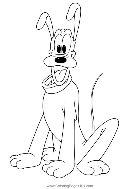 Cute Pluto Coloring Page For Kids Free Pluto Printable Coloring Pages