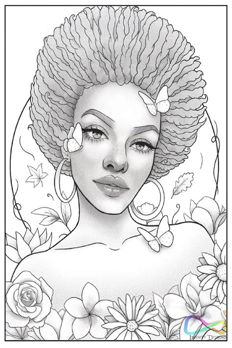 Portrait Coloring Pages For Adults Grayscale Version Printable Adult