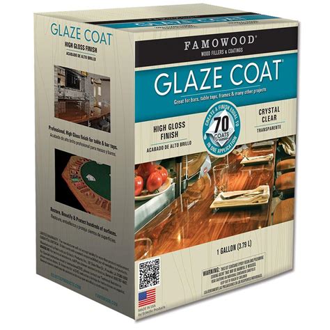 Many clear coats can yellow over time. FAMOWOOD 1 gal. Glaze Coat Clear Epoxy Kit (2-Pack ...