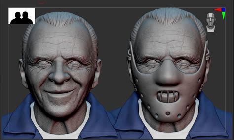 Anthony Hopkins Hannibal Lecter 3D Print Bust 3D Model 3D Printable