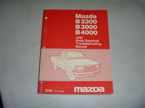 1995 Mazda B2300 B3000 B4000 Pickup Truck Body Electrical Wiring
