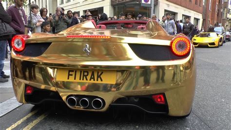 Gold Chrome Ferrari 458