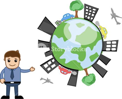 Happy Earth Ecology Vector Concept Royalty Free Stock Image Storyblocks