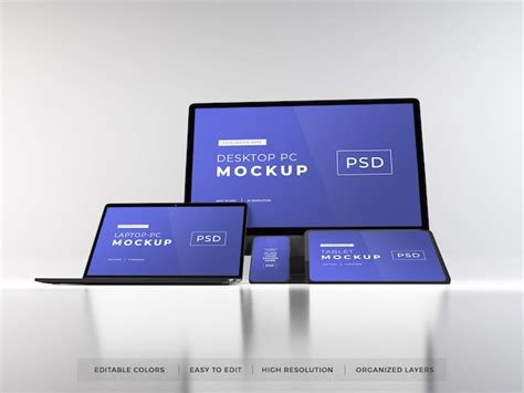 Premium Psd Realistic Mockup Of Multiple Devices