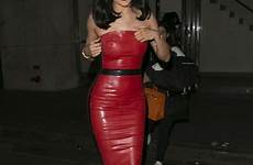 latex kylie jenner dress red tight gotceleb thefappening