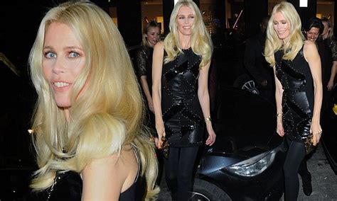 Claudia Schiffer Launches Footwear Collection In London Daily Mail Online