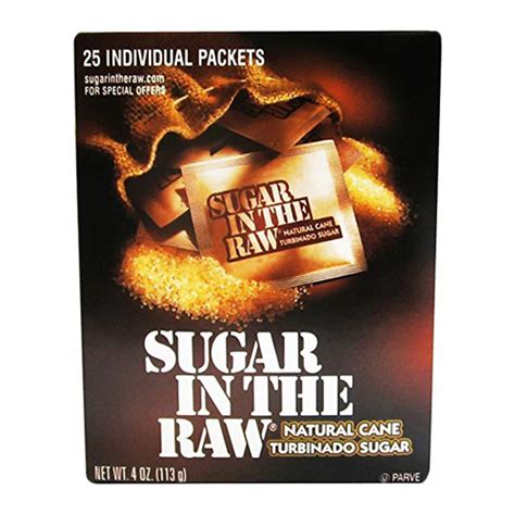 Sugar In The Raw Individual Packets 4 Oz 25 Ea