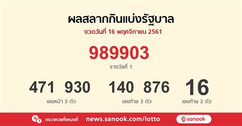 315 likes · 27 talking about this. ตรวจหวย ผลสลากกินแบ่งรัฐบาล งวดวันที่ 16 พฤศจิกายน 2561