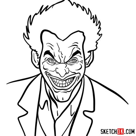How To Draw The Joker Face Easy Drawing Tutorial For Kids Vlrengbr