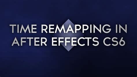 After Effects Tutorial How To Time Remap And Sync Youtube