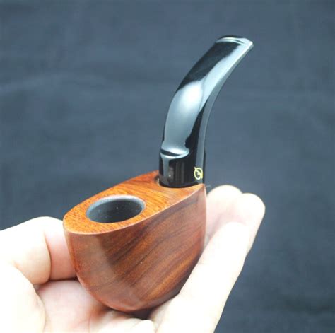 Handmade Nature Solid Wood Mini Pocket Smoking Pipe Round Rosewood Weed