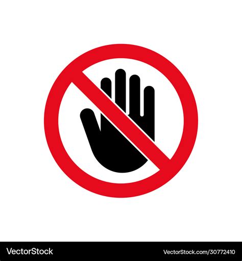 Stop Sign No Entry Black Hand Stock Vector Shutterstock My Xxx Hot Girl