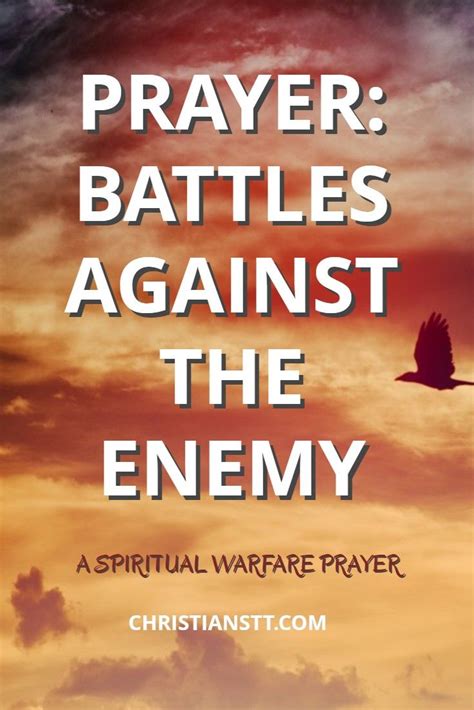Prayer Spiritual Warfare Battles Against The Enemy Spiritual Warfare
