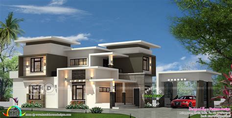 2267 Sq Ft 4 Bedroom Flat Roof Contemporary House Kerala Home Design