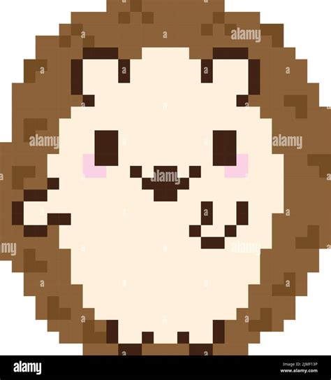 Hedgehog Pixel Art Vektor Illustration Igel Bild Oder Clip Art Stock