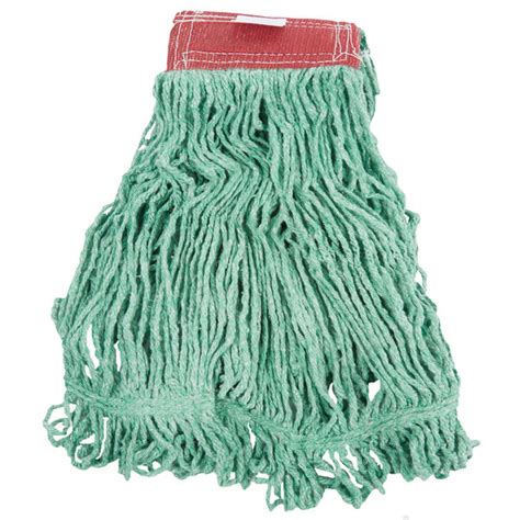 Rubbermaid Super Stitch Fgd25306gr00 24 Oz 32 Green Blend Looped End Wet Mop Head With 5 Headband