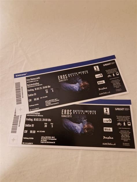 Ticket Eros Ramazzotti Konzert Z Rich Kaufen Auf Ricardo