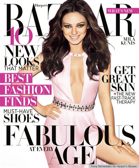 Mila Kunis Covers Harpers Bazaar April 2012 Photos Huffpost