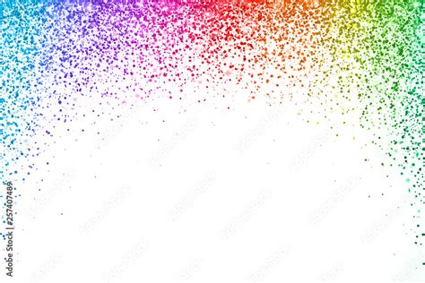 Rainbow Confetti On White Background Arch Shape Vector Stock Vector