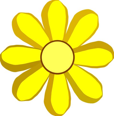 Yellow Spring Flower Clip Art At Vector Clip