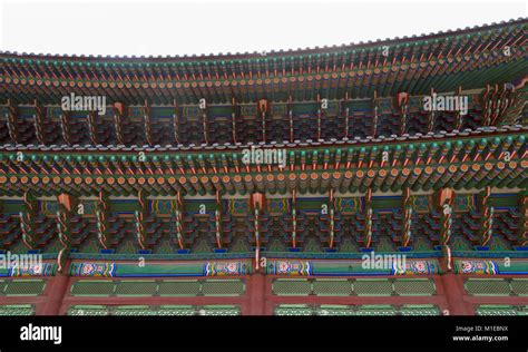 Roof Detail Gyeongbokgung Palace Seoul High Resolution Stock