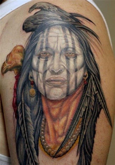 Old Native American Women With Eagle Tattoo Tattoos Book