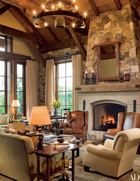 Ranch Homes That Evoke Classic Country Style Rustic Living Room