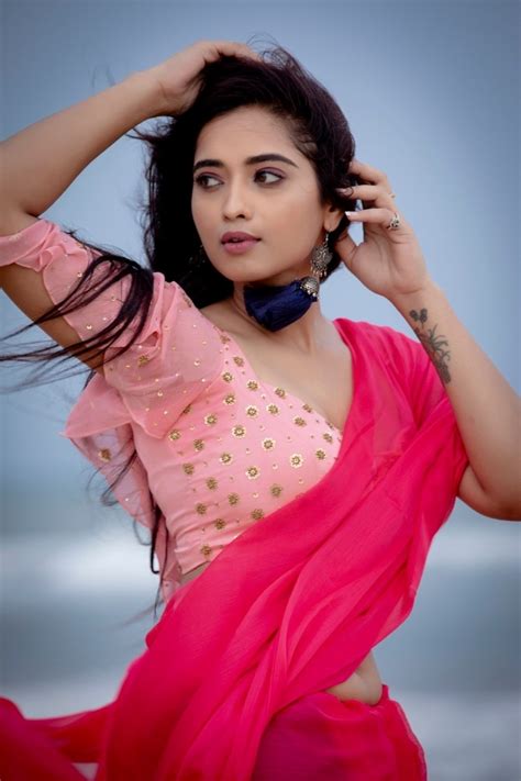 Masoom Shankar Hot Photos In Saree Actress Galaxy