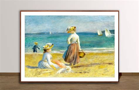 Figures On The Beach By Pierre Auguste Renoir Fine Art Print Arty Posters
