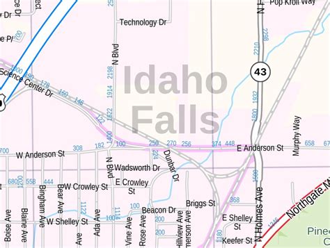 Map Of Falls Idaho Area